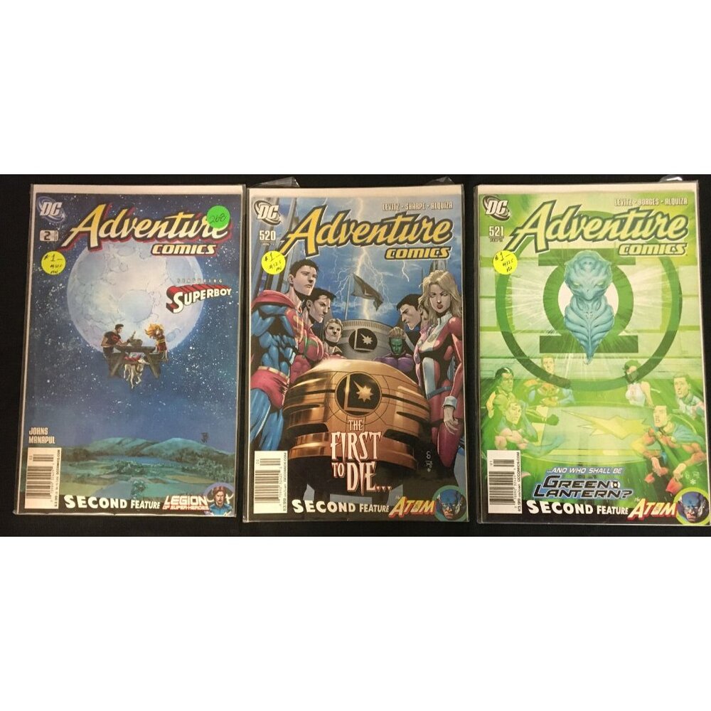 DC Comics Mixed Lot of 8 Adventure Comics & Blackest Night Circa 2008-2010